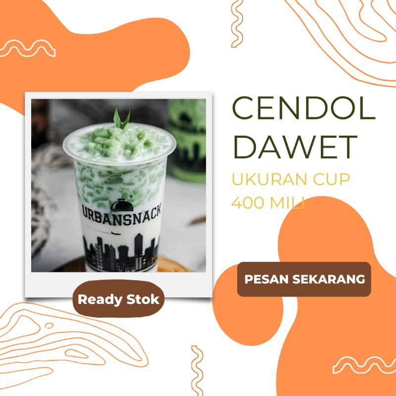 Jual ES CENDOL DAWET SEGAR PAKET ISI 10 PCS UKURAN CUP 200 MILI ...