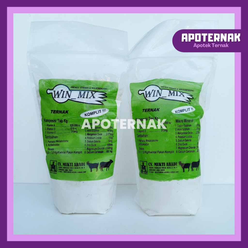 Jual WIN MIX TERNAK 1,5 Kg | Premix Komplit Untuk Ternak Ruminansia ...