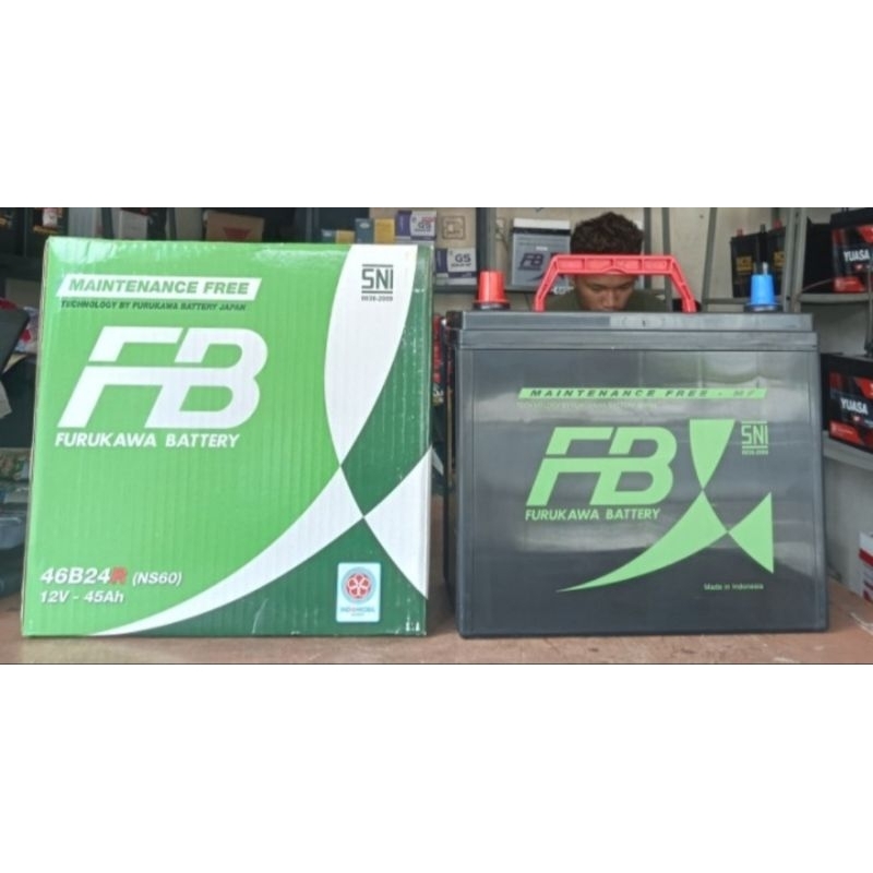 Jual Aki Mobil FB Furukawa Battery MF Kering NS60 46B24R 45ah | Shopee
