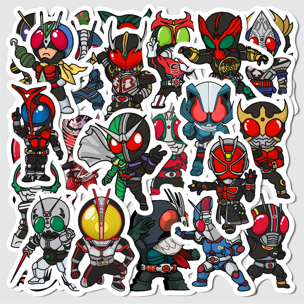 Jual Sticker Pack Kamen Rider Paper Vinyl Waterproof Dekorasi Buku ...