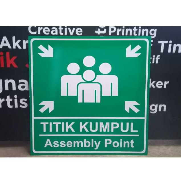 Jual Rambu Titik Kumpul / Assembly Point Acp Ukuran - 50cm X 70cm ...