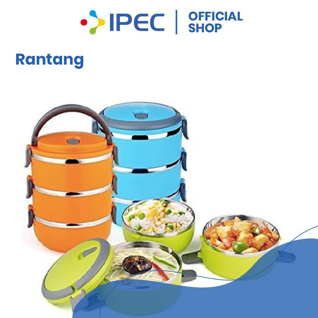 Jual Rantang Pelangi Bulat Rantang susun 3 tingkat / Rantang PELANGI ...