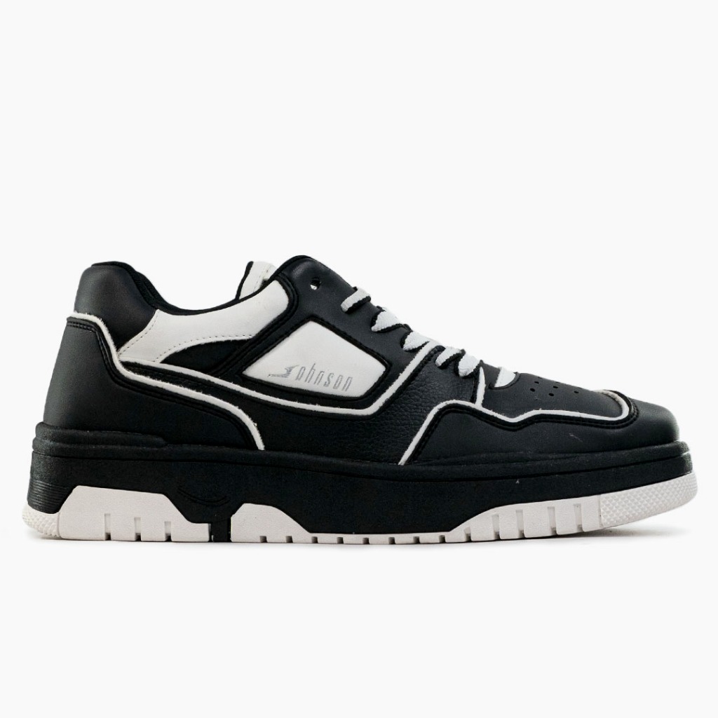 Jual Sepatu Sneakers Johnson - Orbit Black White | Shopee Indonesia