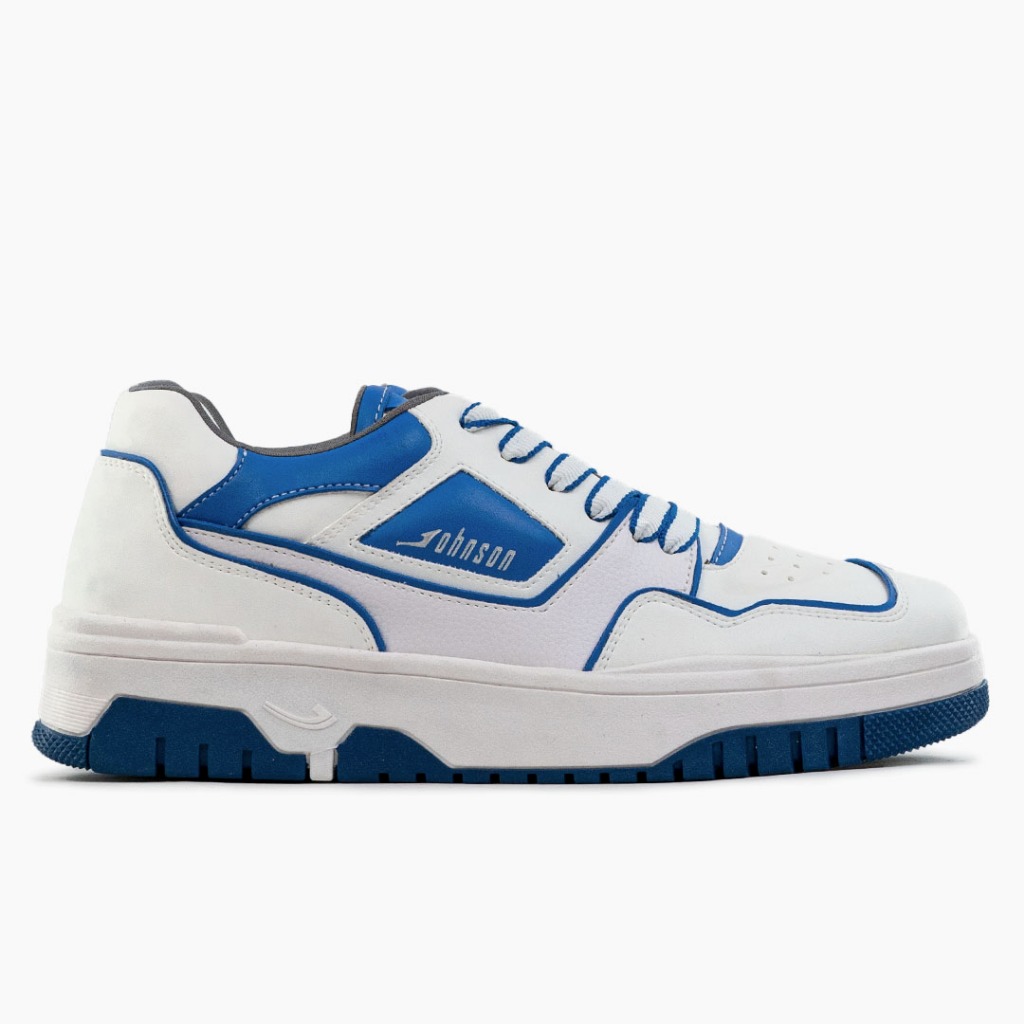 Jual Sepatu Sneakers Johnson - Orbit White Blue | Shopee Indonesia
