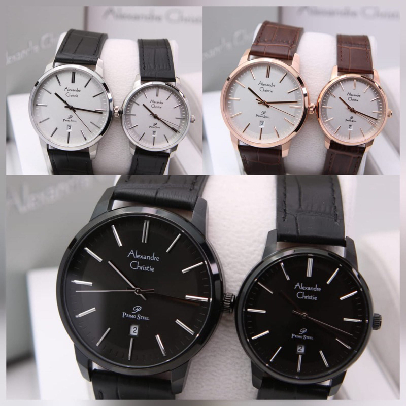 Jual JAM TANGAN COUPLE ALEXANDRE CHRISTIE AC1030 / AC 1030 LEATHER ...