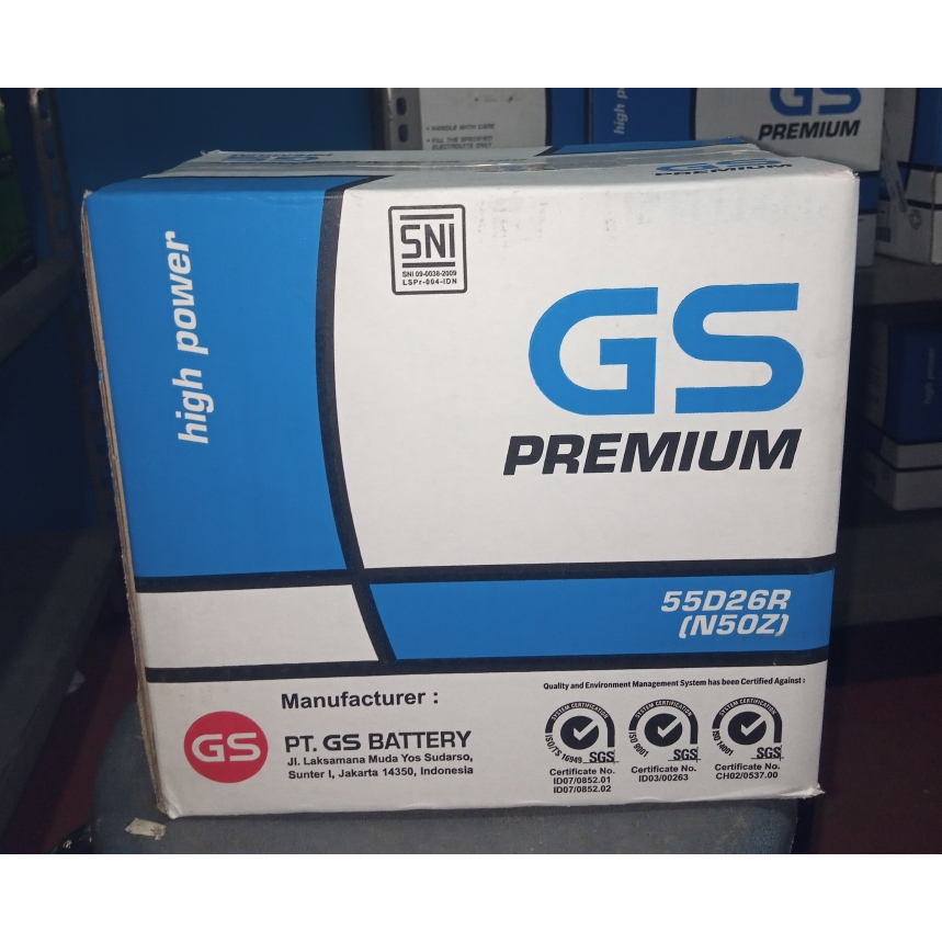 Jual AKI GS ASTRA PREMIUM 55D23R N50Z - 12V -60AH / AKI ACCU BASAH