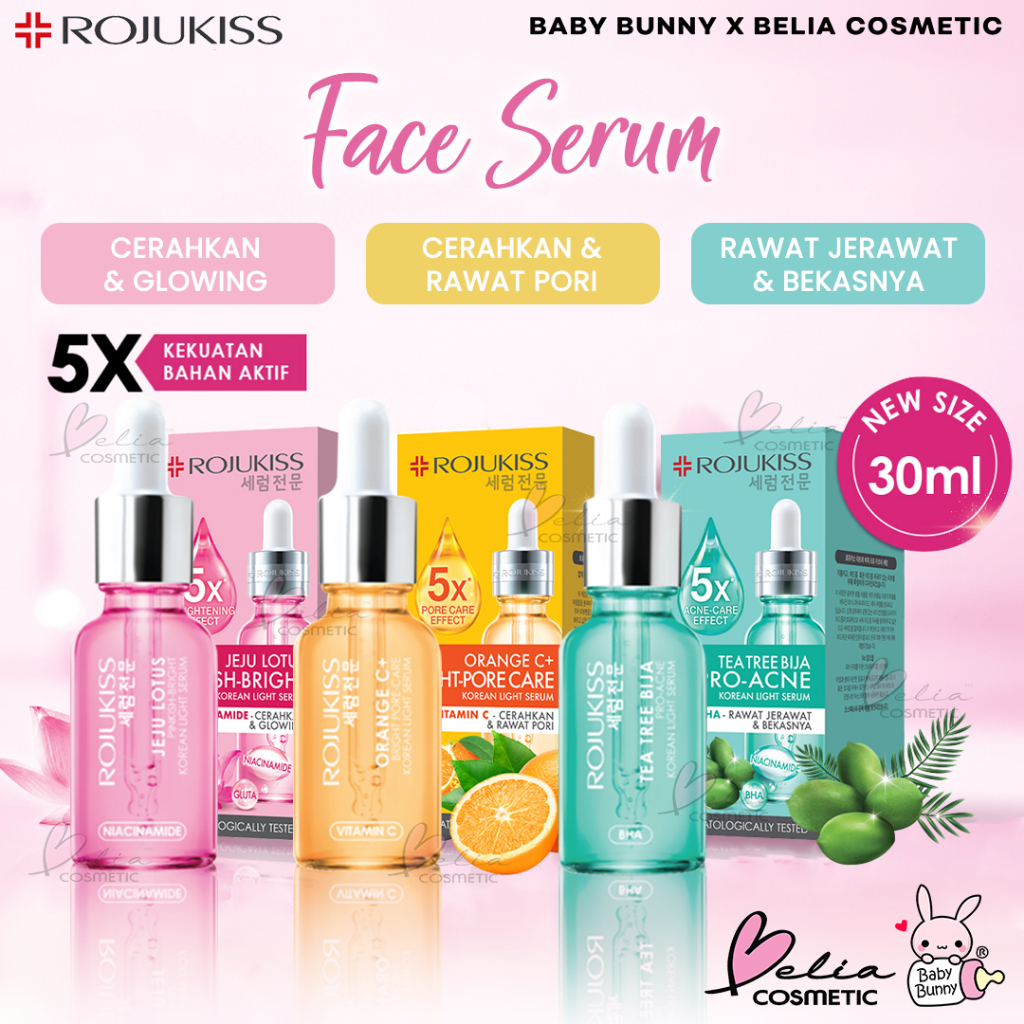 Jual BELIA ROJUKISS Face Serum Full Size 30ml Botol Kaca | Jeju Lotus ...