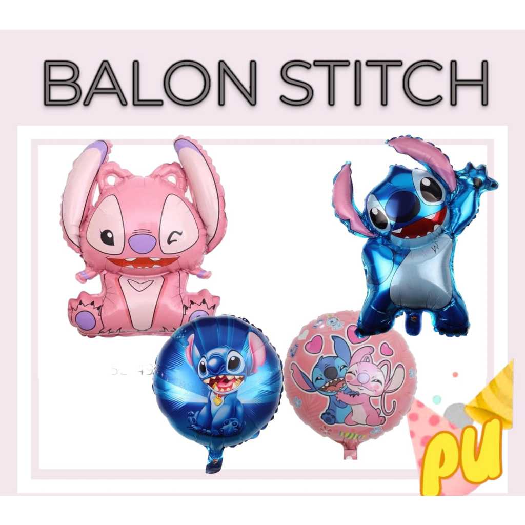 Jual Balon STITCH / Balon Foil Lilo And Stitch Angel Stitch | Shopee ...