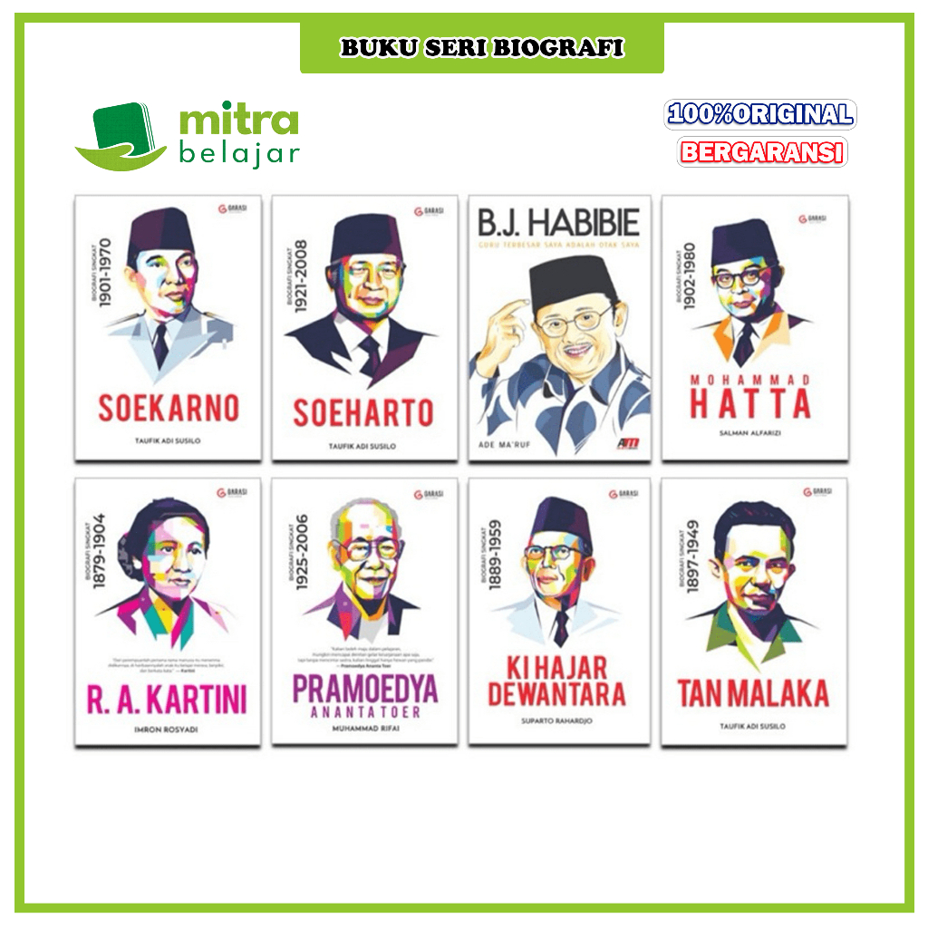 Jual Buku Seri Biografi Soekarno, Soeharto, BJ Habibi, R.A Kartini, Muh ...