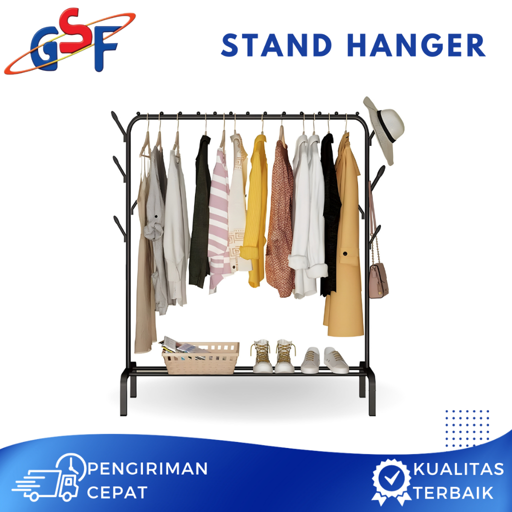 Jual Stand Hanger Rak Gantungan Baju Serbaguna Portable Shopee Indonesia