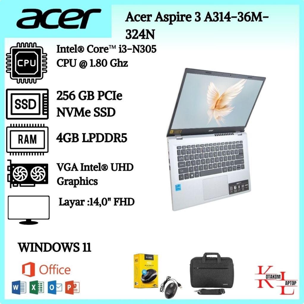 Acer Aspire 3 - 15.6 Laptop Intel Core i3-N305 1.80GHz 8GB RAM