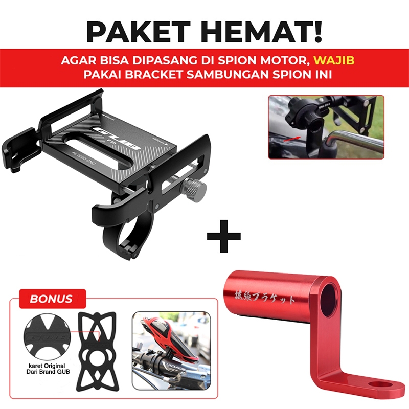 Jual Paket Breket Holder Gub P P Gub P Holder Motobar Original Alumunium Alloy Holder Hp