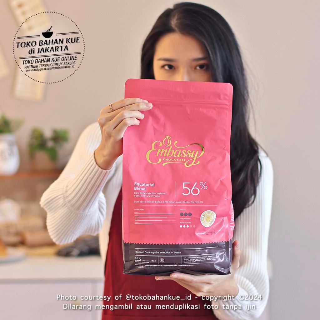 Jual Embassy Chocolate - EQUATORIAL BLEND 56% 100gr Dark Couverture ...