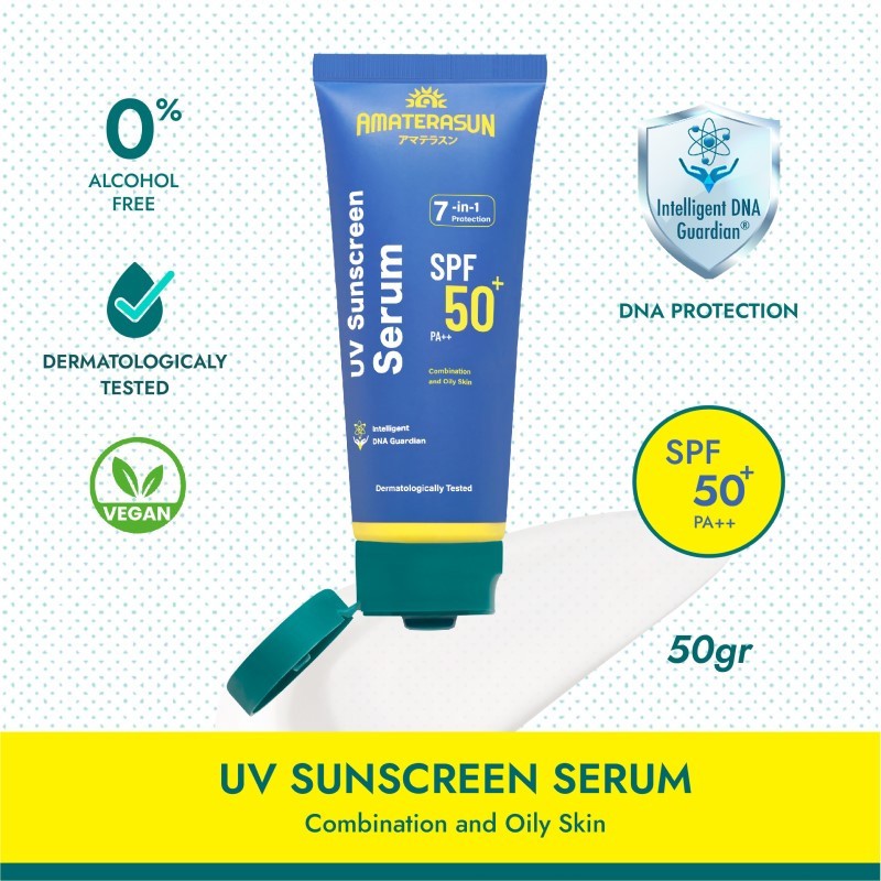 Jual AMATERASUN UV Sunscreen Serum SPF 50+ PA++ - Amaterasun Sunscreen ...