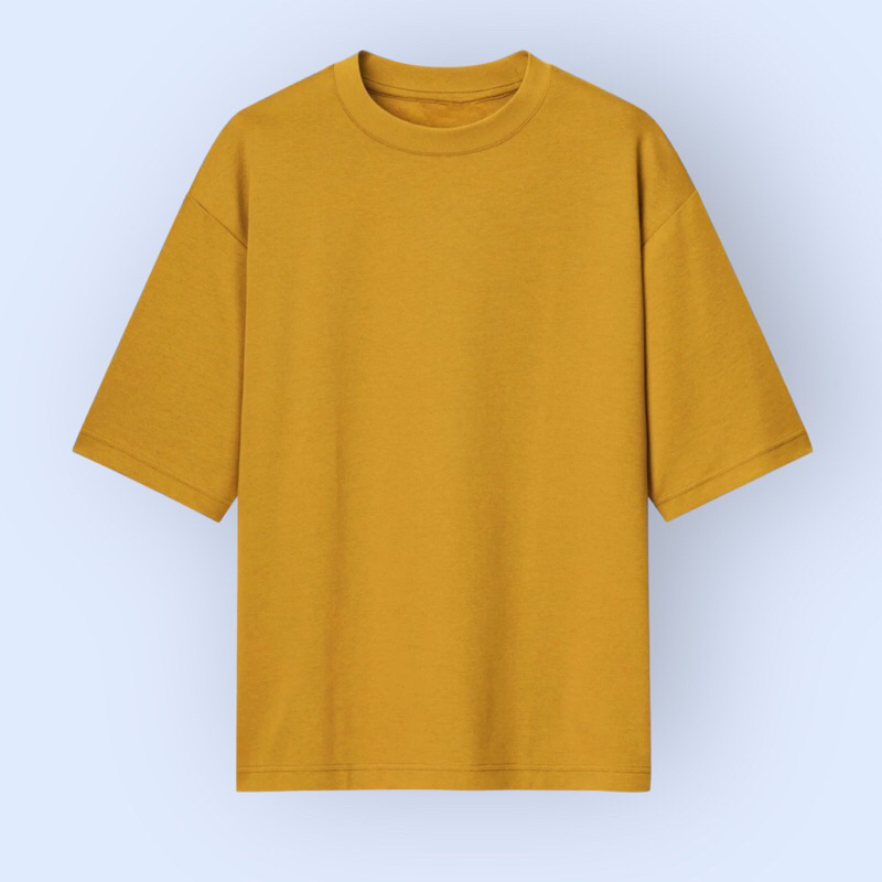 Jual Aljosa Kaos Oversize Polos Mustard T Shirt Pria Cotton Combed