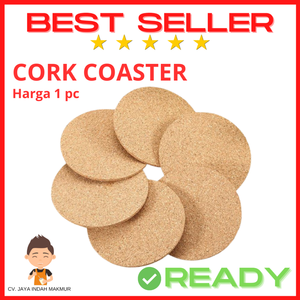 Jual Coaster Kayu Tatakan Gelas Kayu Cork Coaster Properti Fototatakan Gelas Bulat Alas 0890