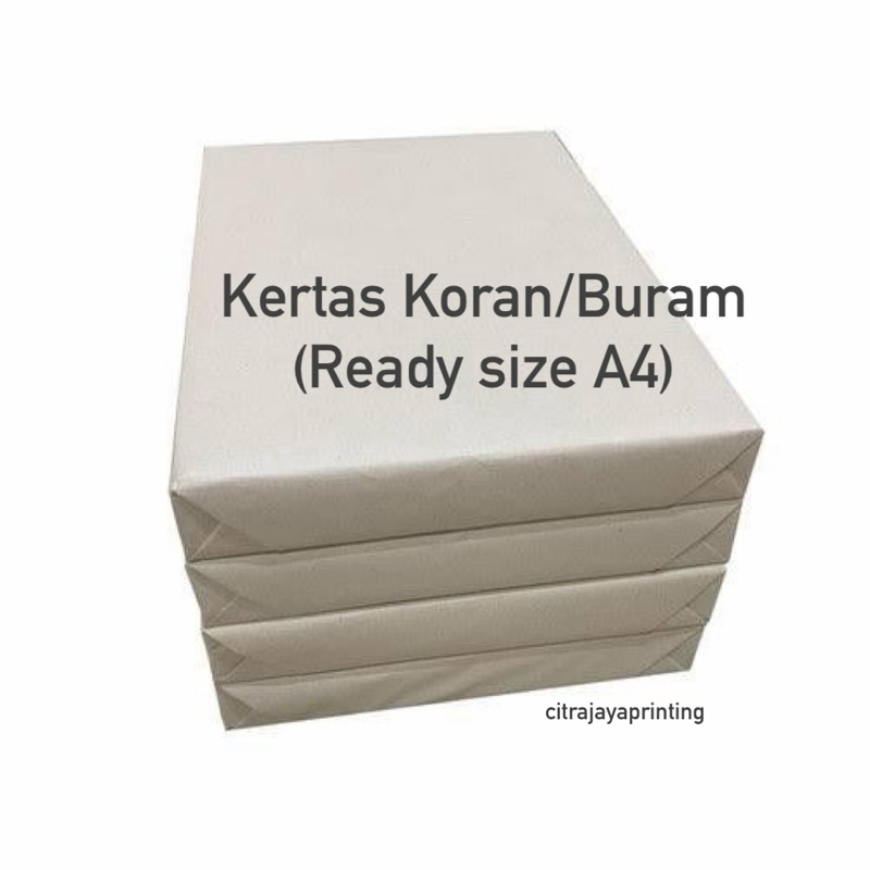 Jual Kertas Buram / Kertas Koran / Kertas Bungkus (Ukuran A4) Harga Per ...