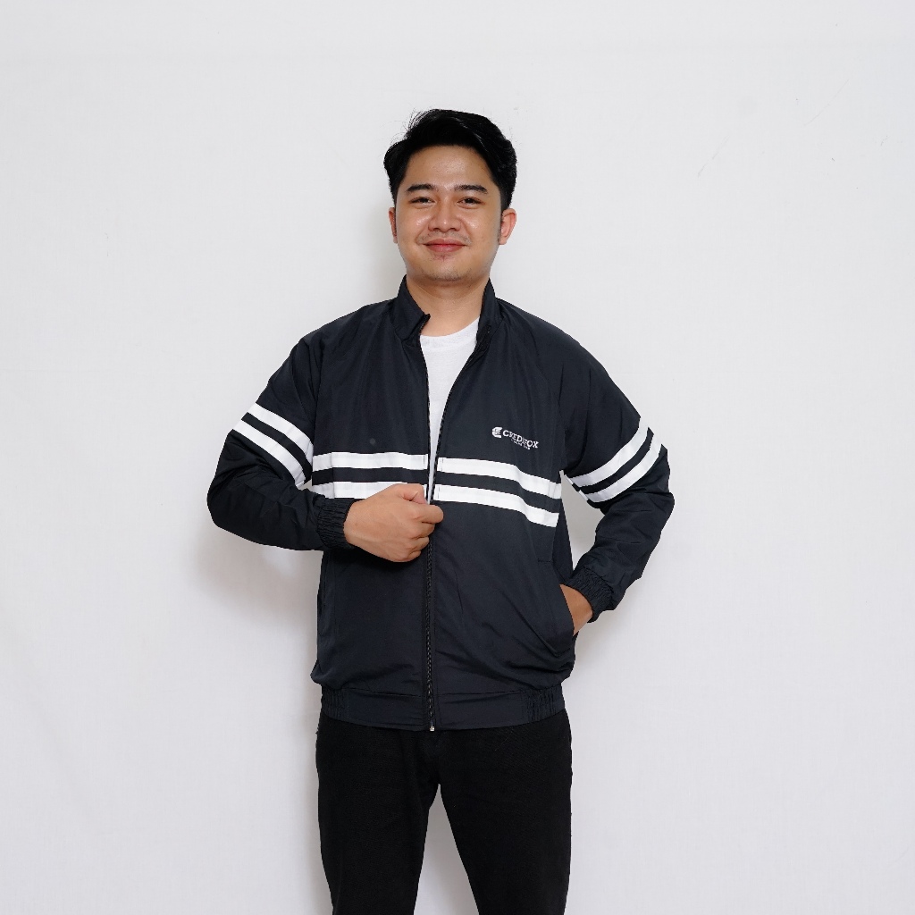 Jual (COD) Jacket Tracktop Black | Shopee Indonesia