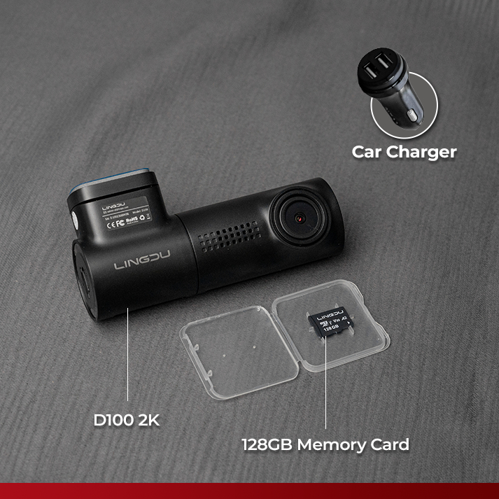 Jual LINGDU DASHCAM D100- 2K -NIGHT VISION-VOICE CONTROL-BUILT IN GPS ...