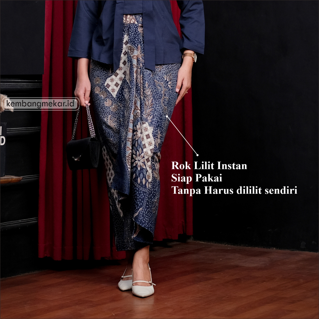 Rok Lilit Instan Siap Pakai anti Ribet Rok Rempel Batik Rok Batik  kondangan Allsize Jumbo