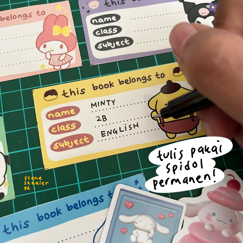 Jual CUTE LABEL NAME (LABEL NAMA BUKU SEKOLAH) | Shopee Indonesia