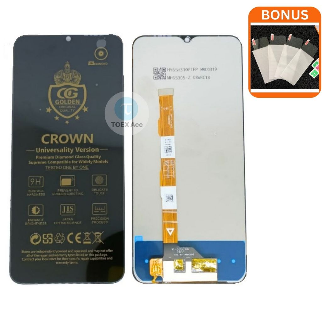 Écran LCD De Remplacement Pour Vivo Y21S Modèle V2110 - Avec Cadre, Outils Et Verre Trempé
