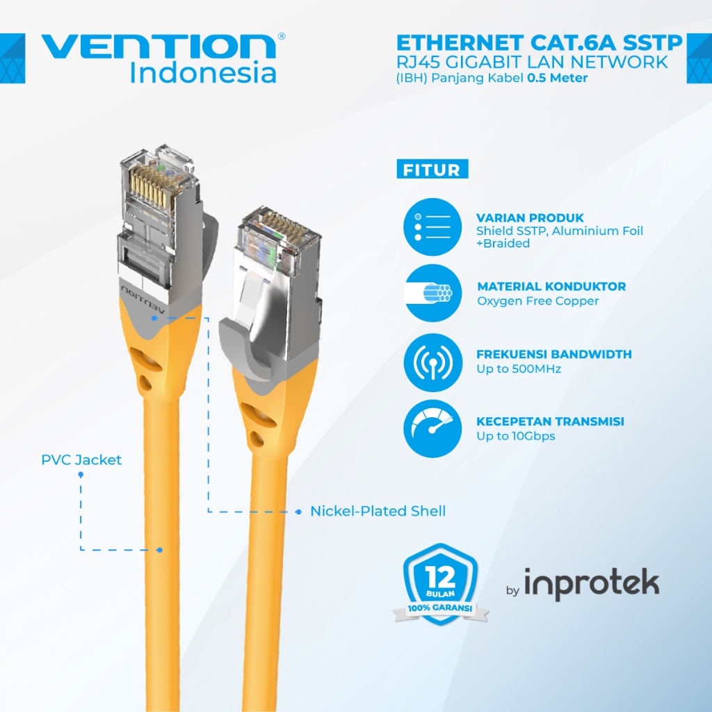 Jual Vention Ibh M M Kabel Lan Gigabit Ethernet Rj Cat A Sstp S Ftp Shopee Indonesia