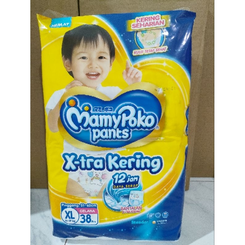 Jual pempers Mamy Poko pants Xtra kering Size XL38 | Shopee Indonesia