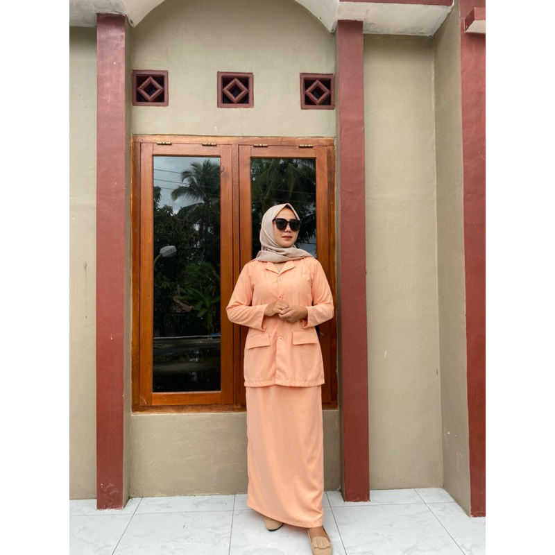 Jual Setelan rok Darma Wanita model kerah rever | Shopee Indonesia