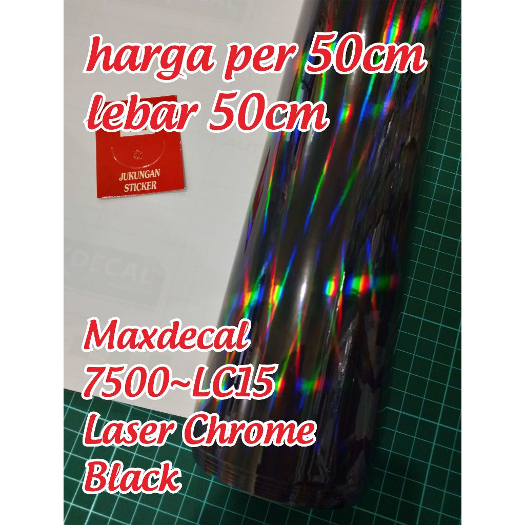 Jual Stiker Max decal Hologram Hitam - Sticker Vinyl Maxdecal Laser ...