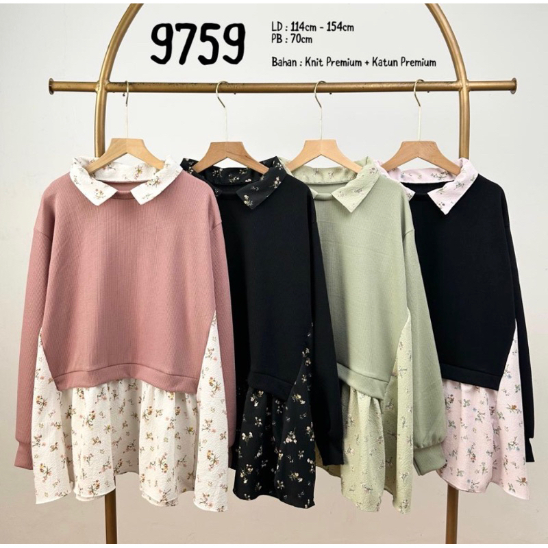 Jual Baju Atasan Wanita Bahan Knit dan Katun Premium / Baju atasan