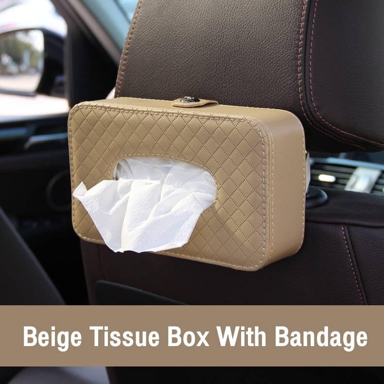 Jual SEAMETAL Tempat Tisu Mobil Gantung/Kotak Tissue Kulit Mobil Mewah ...