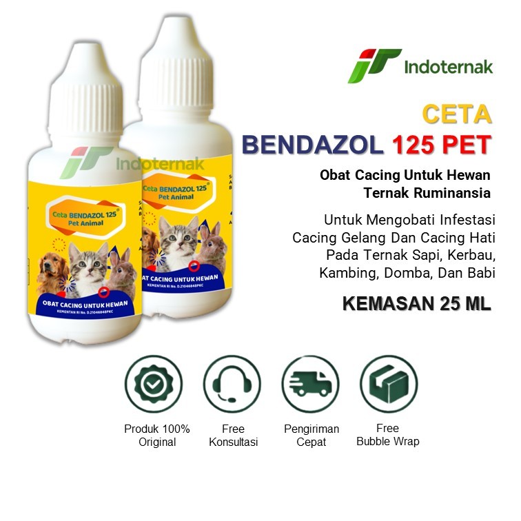 Jual CETA BENDAZOL 125 PET ANIMAL - Obat Cacing Untuk Hewan Kesayangan ...