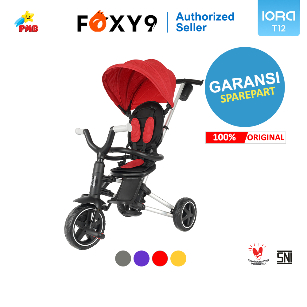 Jual Sepeda Roda Tiga Anak Lipat Tricycle Stroller PMB IORA T12 ...
