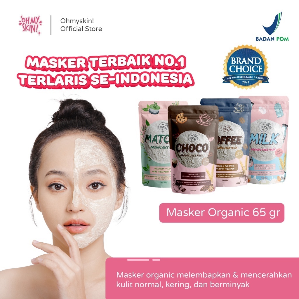 Jual Mfi Oh My Skin Masker Wajah Face Mask Organic Mask Masker