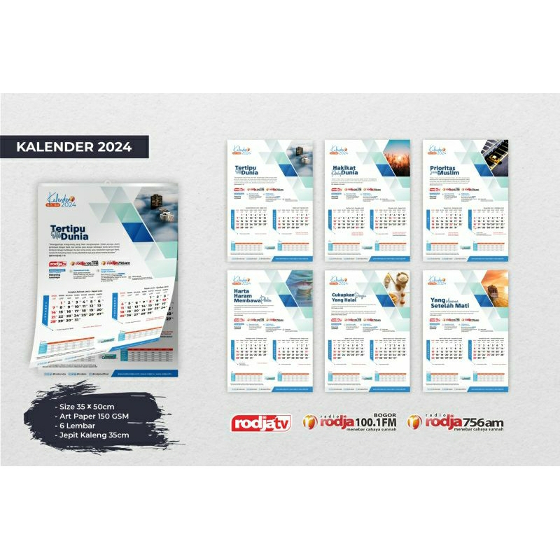 Jual Kalender Dinding Dan Kalender Meja 2024 Rodja Shopee Indonesia 4942