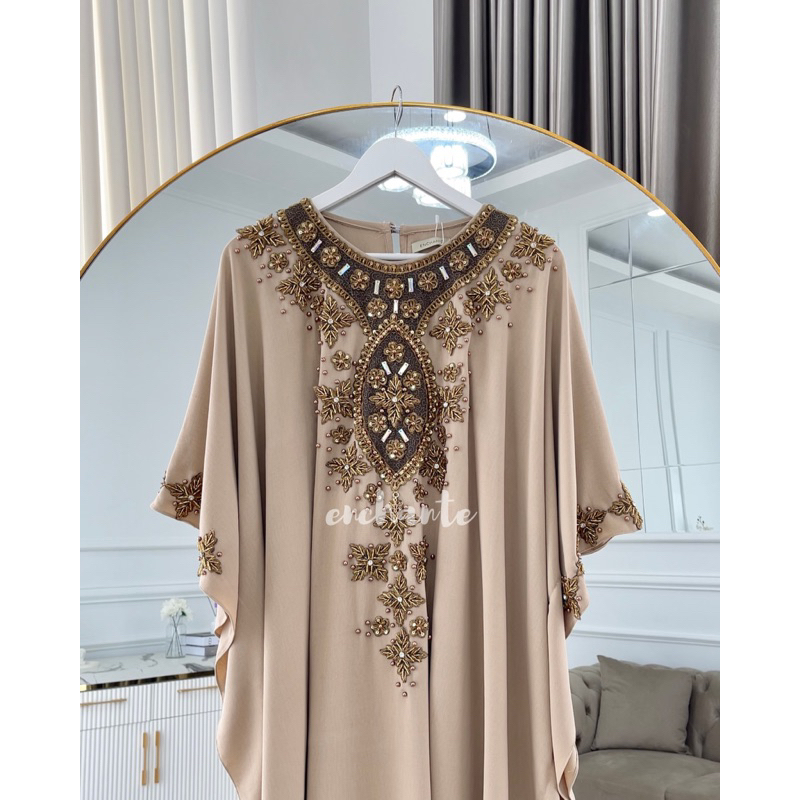 Jual Amethyst Caftan Ori Enchante Oversize Bordir Payet Premium Kaftan Jumbo Shopee Indonesia