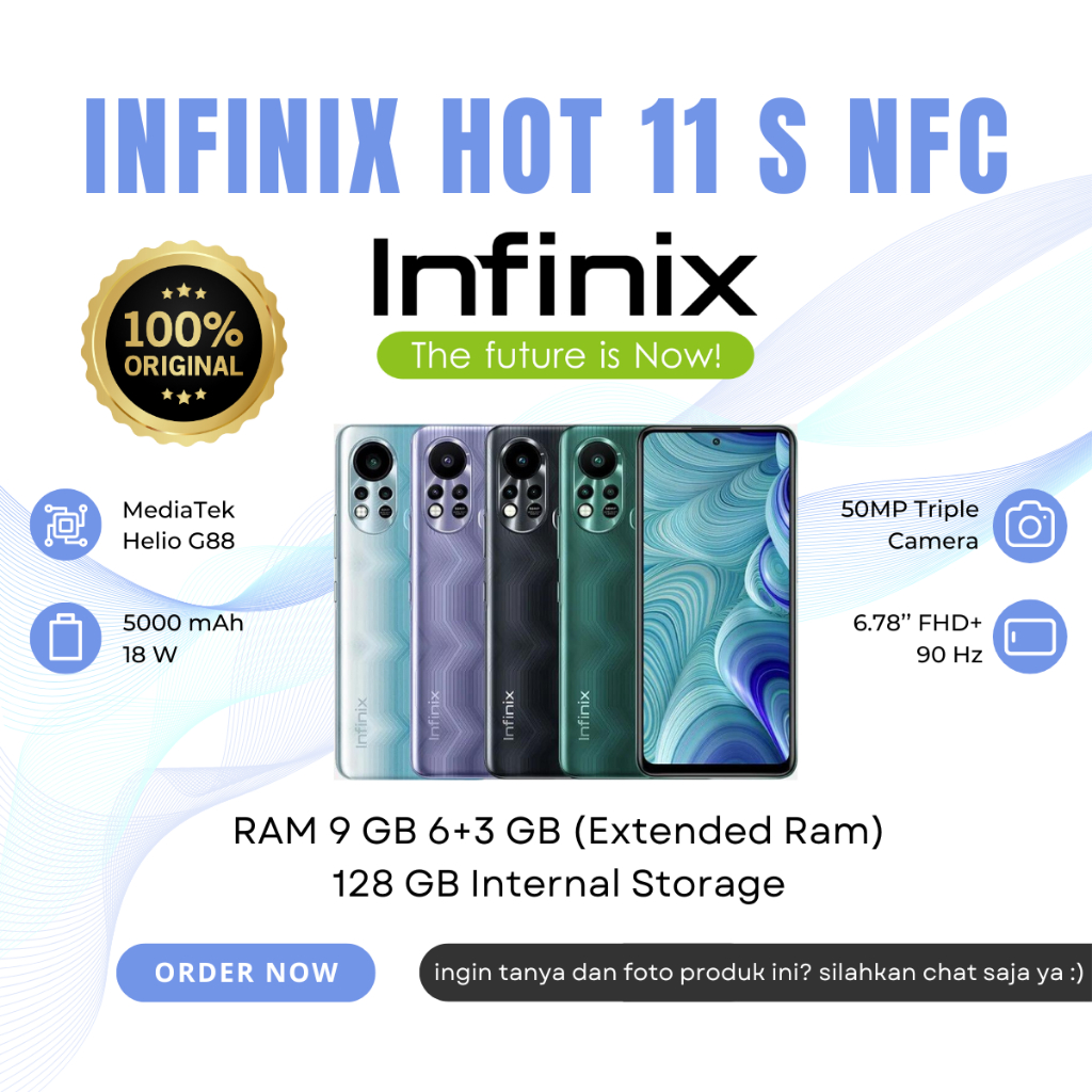 Jual INFINIX 11 S NFC 6/128 GB FULL SET ORIGINAL RESMI SECOND | Shopee ...