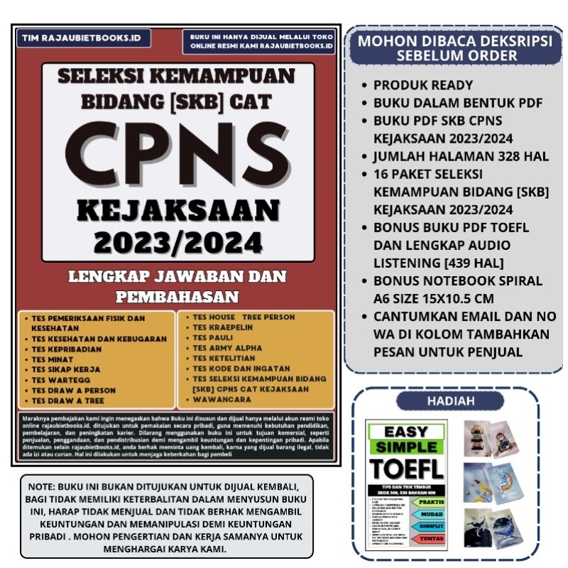 Jual BUKU YAKIN TEMBUS ASN CPNS SKB CAT KEJAKSAAN 2023/2024 TERBARU ...