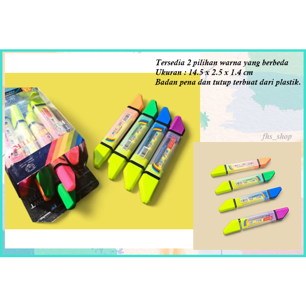 Jual Highlighter Penanda Warna Double Stabilo Double Kepala Safari