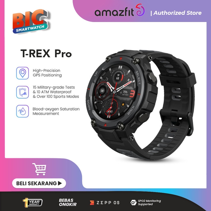 AMAZFIT - T-REX-ULTRA- BLACK – Watch Studio Indonesia