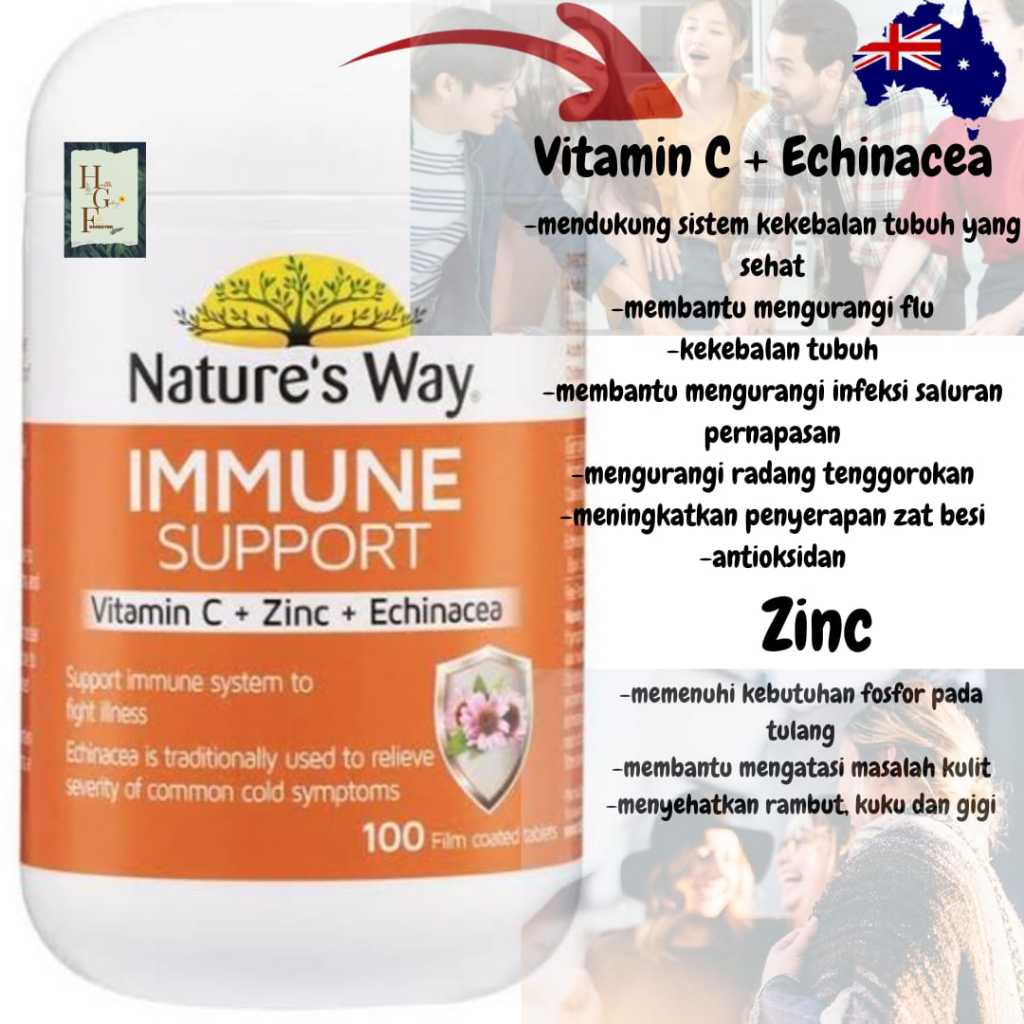 Jual Nature's Way Immune Support 100 Tablets | Shopee Indonesia