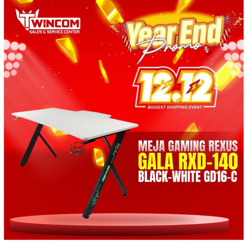Jual MEJA GAMING REXUS GALA RXD-140 GD16-C | Shopee Indonesia