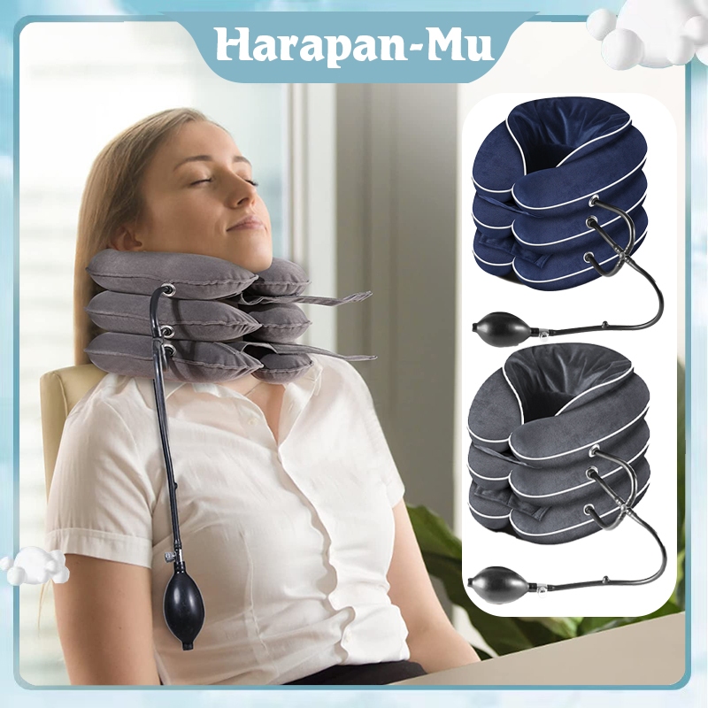 Jual Bantal Leher Terapi Penegak Leher Air Cervical Traction Untuk Neck ...