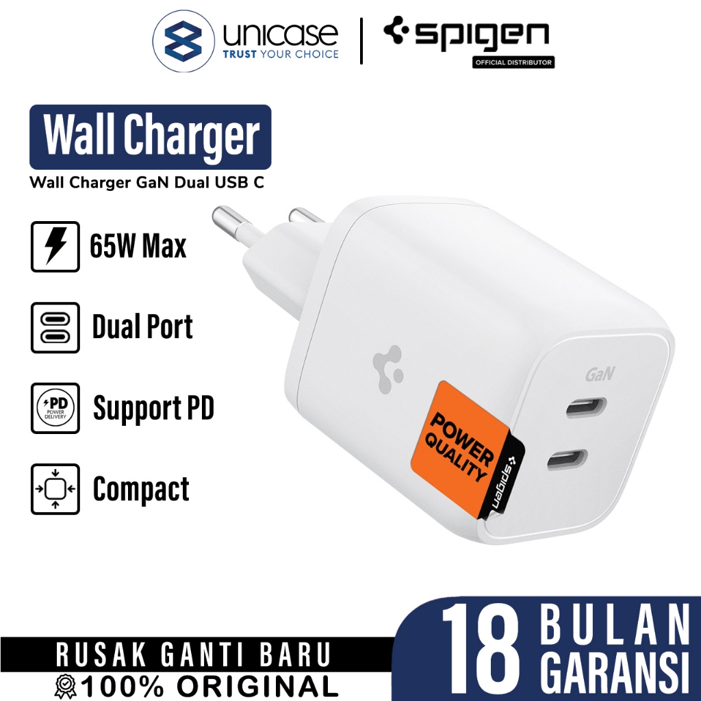 Spigen ArcStation Essential 50W Auto Lader 2X USB-C Power Delivery (PD