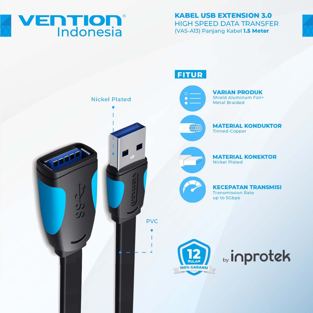 Jual Vention A Kabel Perpanjangan Extension Usb Flat Male To Female Shopee Indonesia