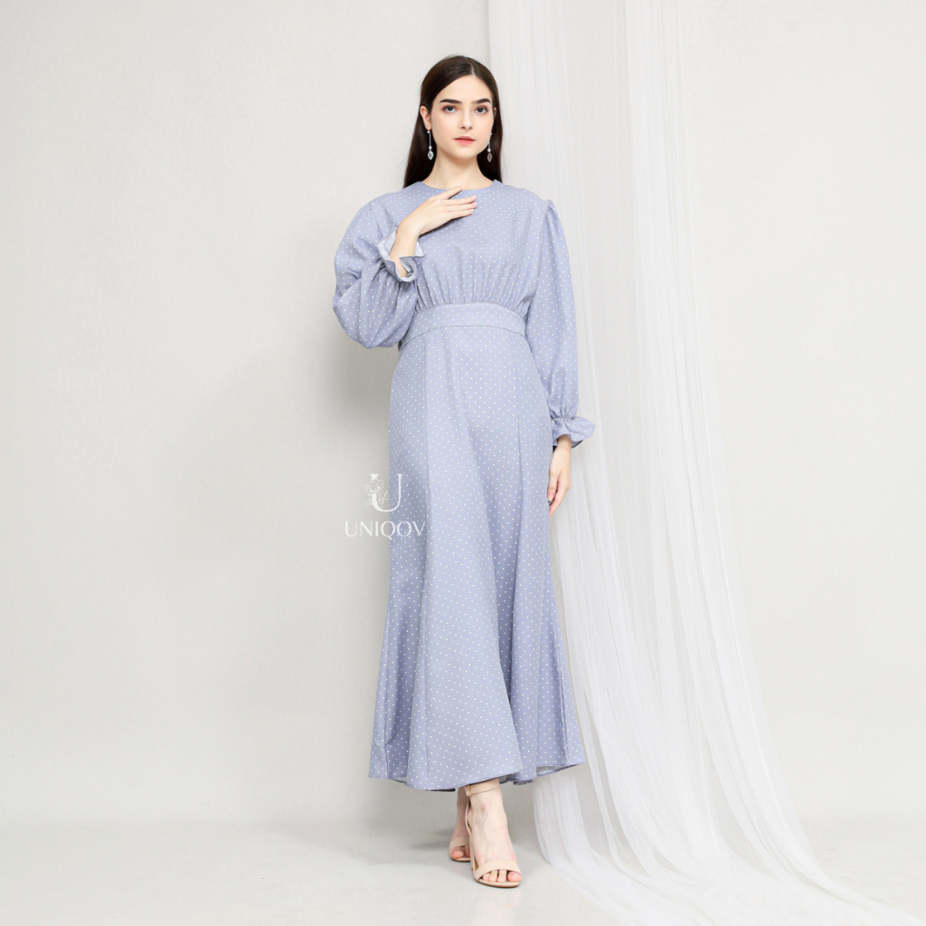 Suko Knit Dress Plain Gaun Jersey Wanita