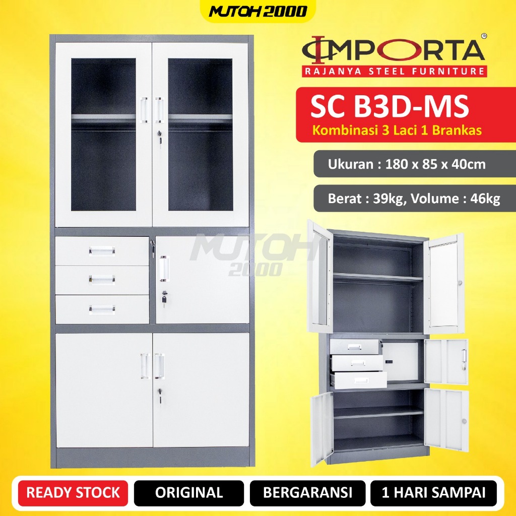 Jual Lemari arsip lemari besi filling cabinet - IMPORTA SC-B3D MS ...