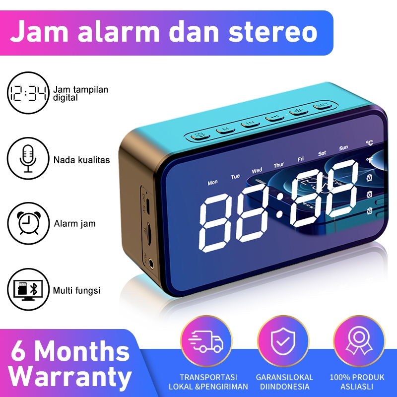 Jual Speaker Bluetooth 5.0 Ahame LED Display FM Radio Wireless Bass ...