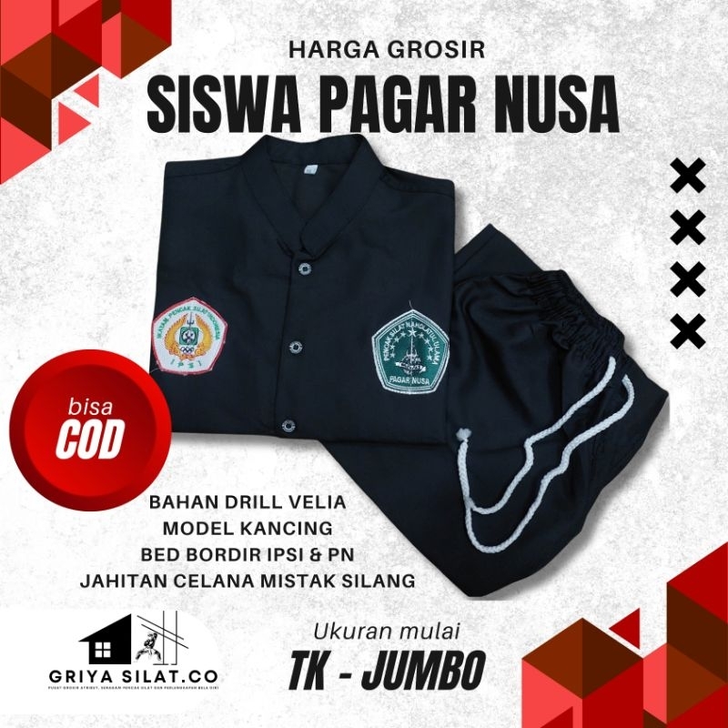 Jual Sakral / Seragam Silat Siswa PAGAR NUSA, Baju Pagar Nusa Lengkap ...